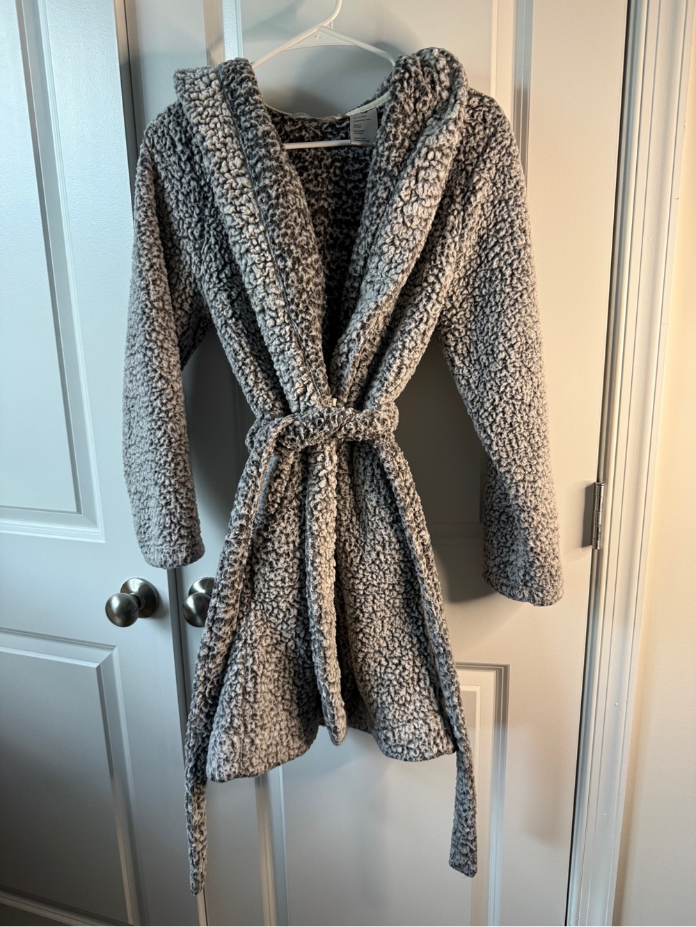 Jasmine Gray Hooded Teddy Robe